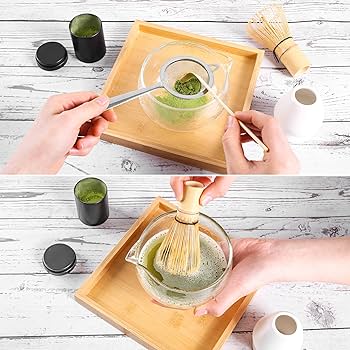 Amazon.com: Textured Glass Matcha Bowl With Pouring Spout